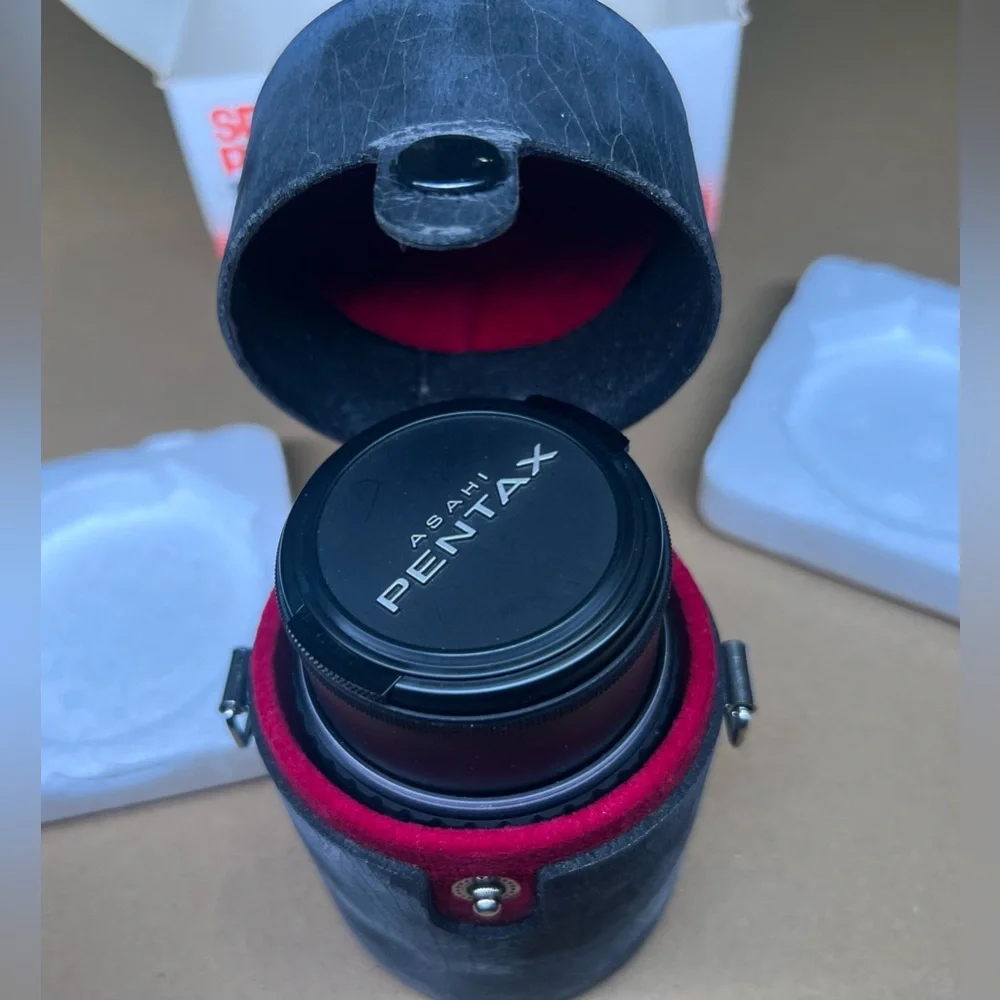 Vintage SMC Pentax-M 150mm f/3.5 Lens w/ Case and Box Excellent Condition